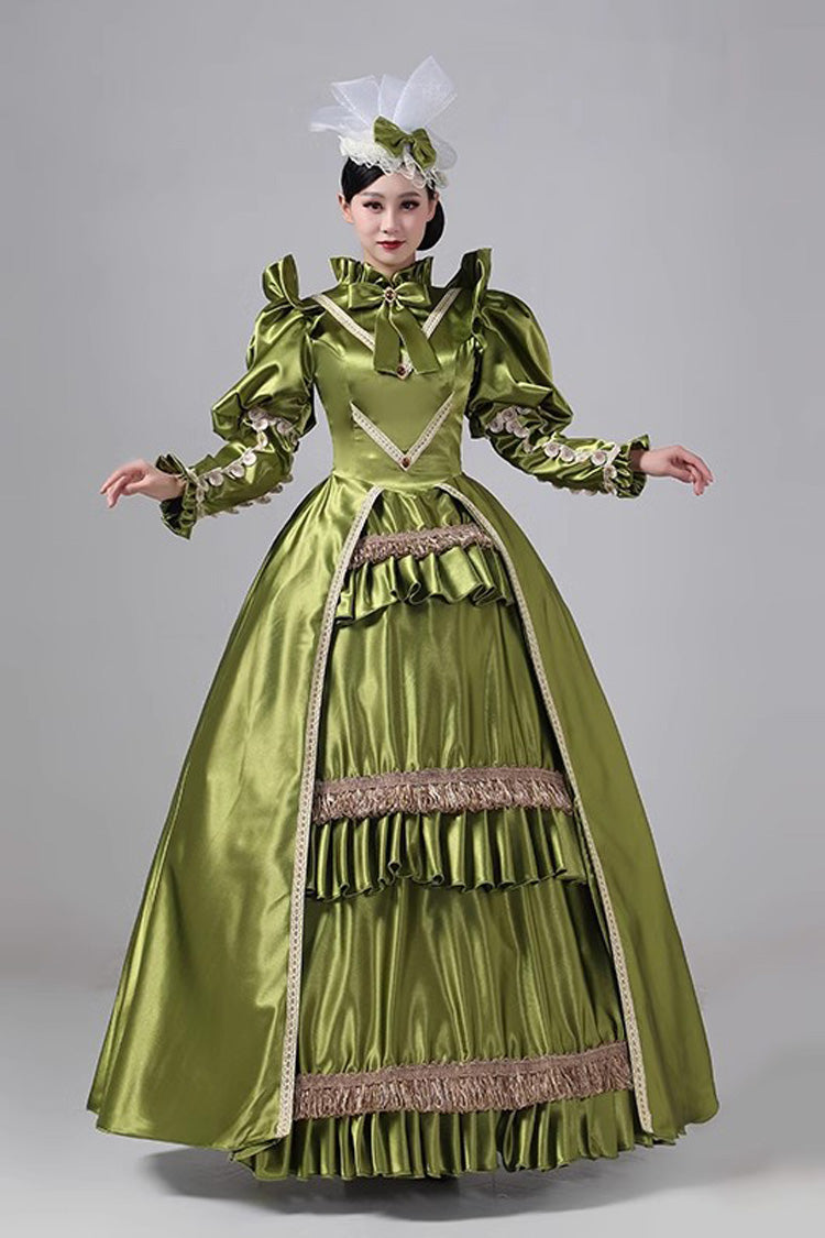 Victorian Princess Dress with Ruffle Cardigan - Medieval Court Style - Triple Hue