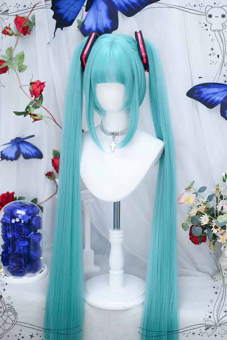 Emerald Double Ponytail Long Straight Sweet Lolita Wig
