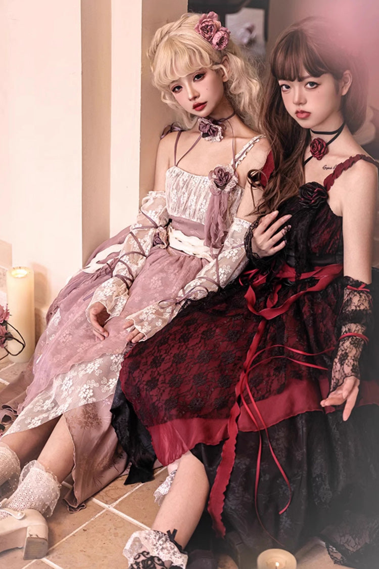 Wabi Sabi Stitched Irregular Asymmetric Gothic Lolita JSK Dress in 3 Colors