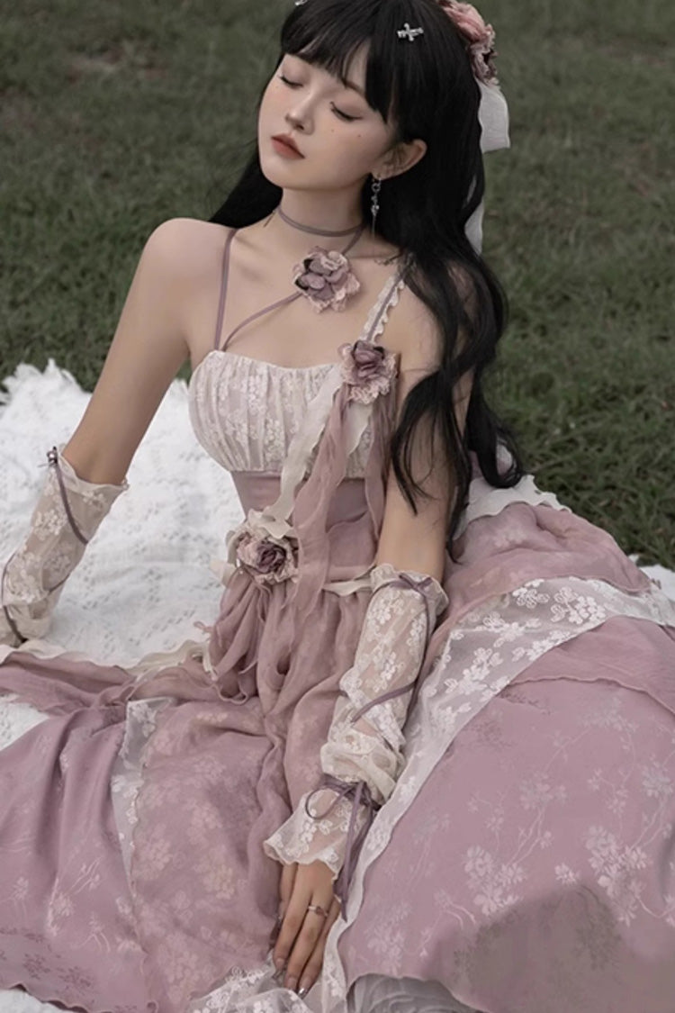Wabi Sabi Stitched Irregular Asymmetric Gothic Lolita JSK Dress in 3 Colors