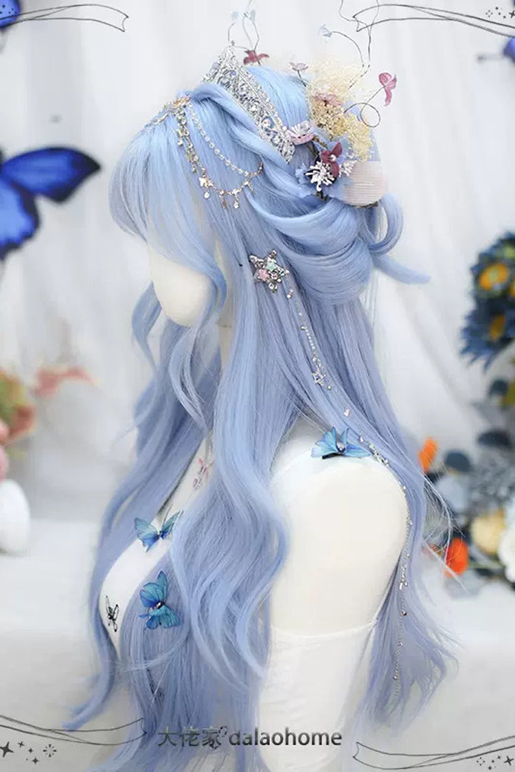 Azure Sweet Lolita Long Curly Wig