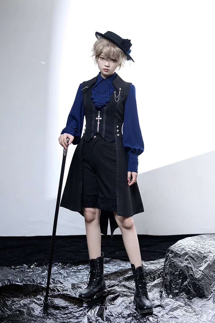 Ouji Lolita Shirt with Lamb Print - Long Sleeve - Triple Color Options