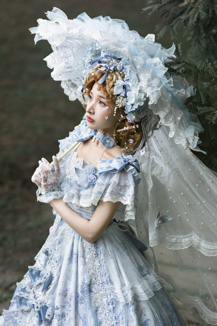 Azure Secret Realm Key Gorgeous Wedding Princess Sweet Lolita Set