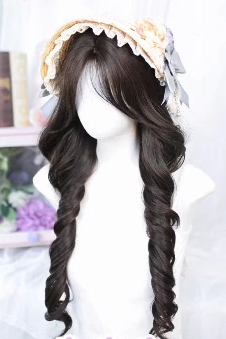 Light Wispy Bangs Curly Lolita Wig