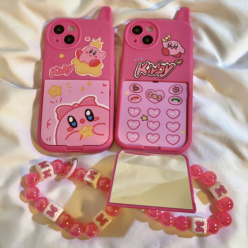 Pink Kirby Makeup Mirror Phone Case KI683