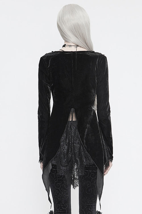 Knitted Mini Jacket Dress for Women in Black