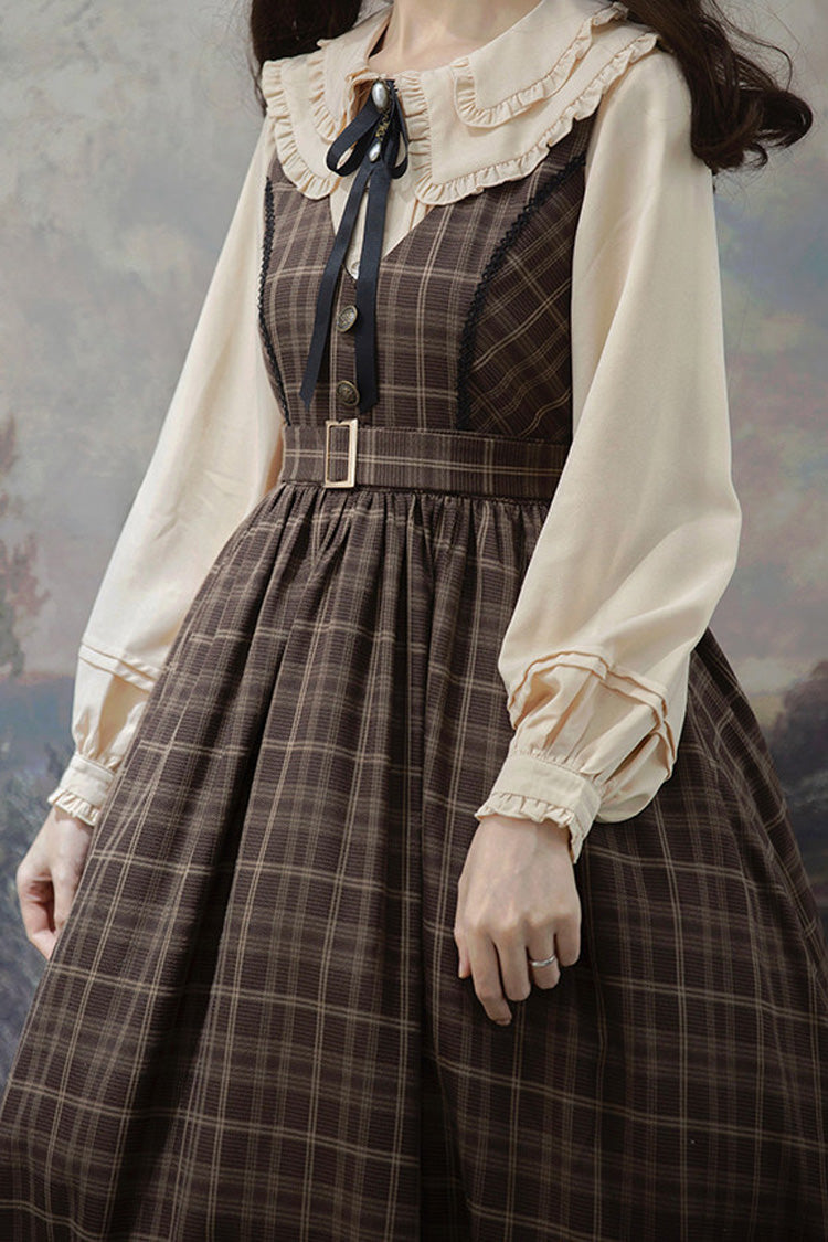 Elegant Lolita JSK Dress with V Collar and High Waist