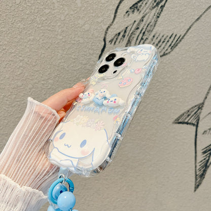 Coque de téléphone Kawaii Cinna avec chaîne bleue KI481