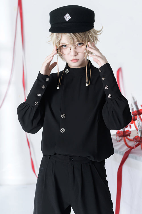 Star-Embroidered Ouji Blouse - Chronicles Edition - Gothic Edge