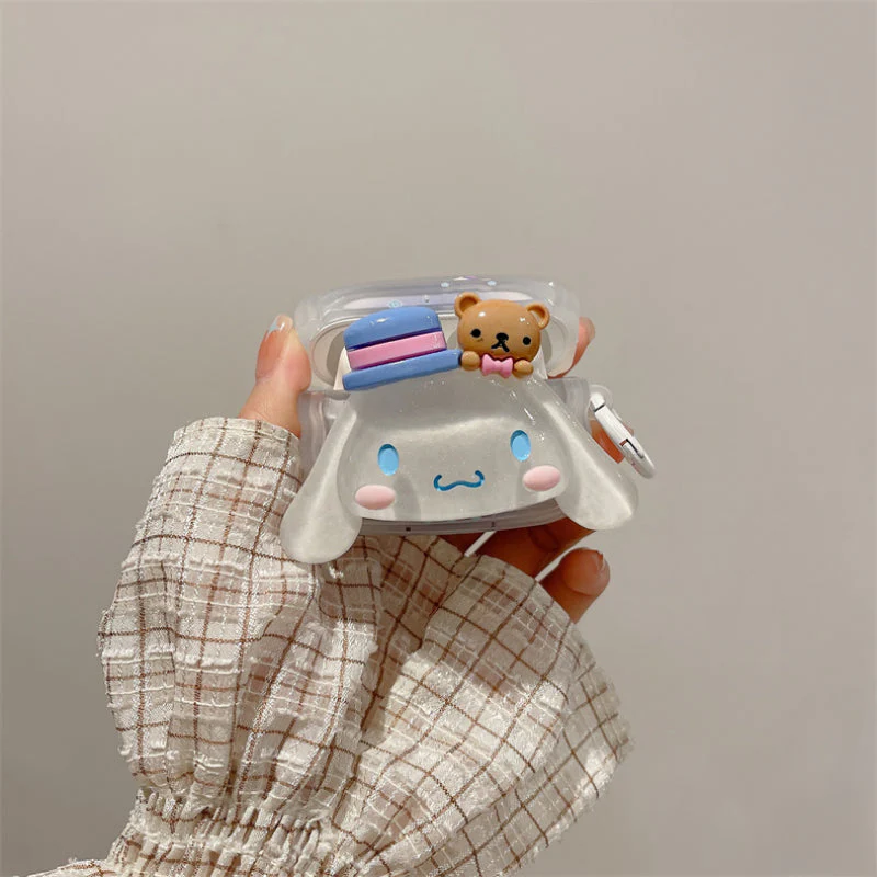 Cartoon Flip Mirror Kitty Airpod Case SK556