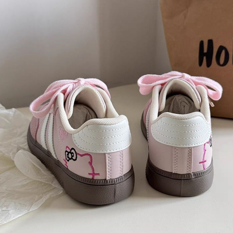 Cute Kitty Embroidery Board Shoes KI723