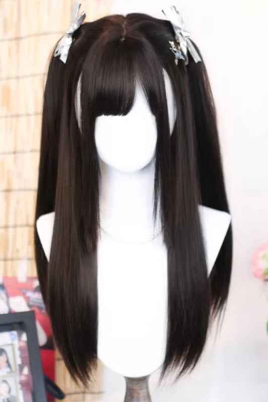 Anime Twin-Tails Straight Lolita Wig