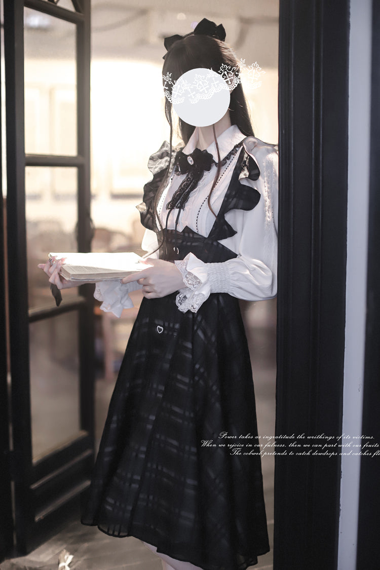 Classic Checkerboard Lolita Strap Dress