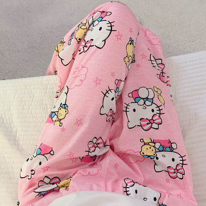 Pink Kitty Pajama Trousers KI716