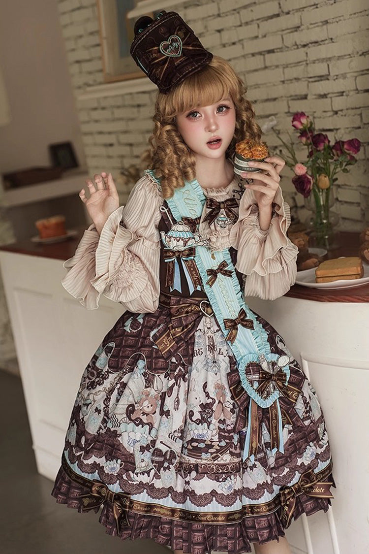 Sweet Lolita JSK Dress with Bowknot and Print