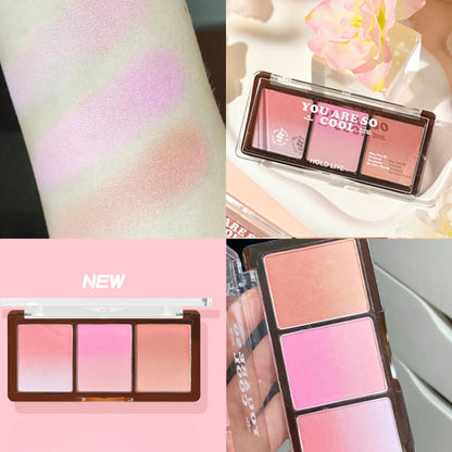 Tri-color Blush Eyeshadow Palette - Kimi