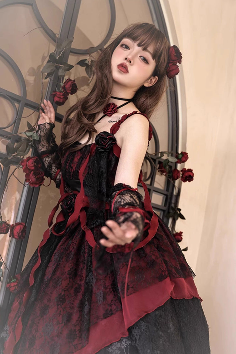 Wabi Sabi Stitched Irregular Asymmetric Gothic Lolita JSK Dress in 3 Colors