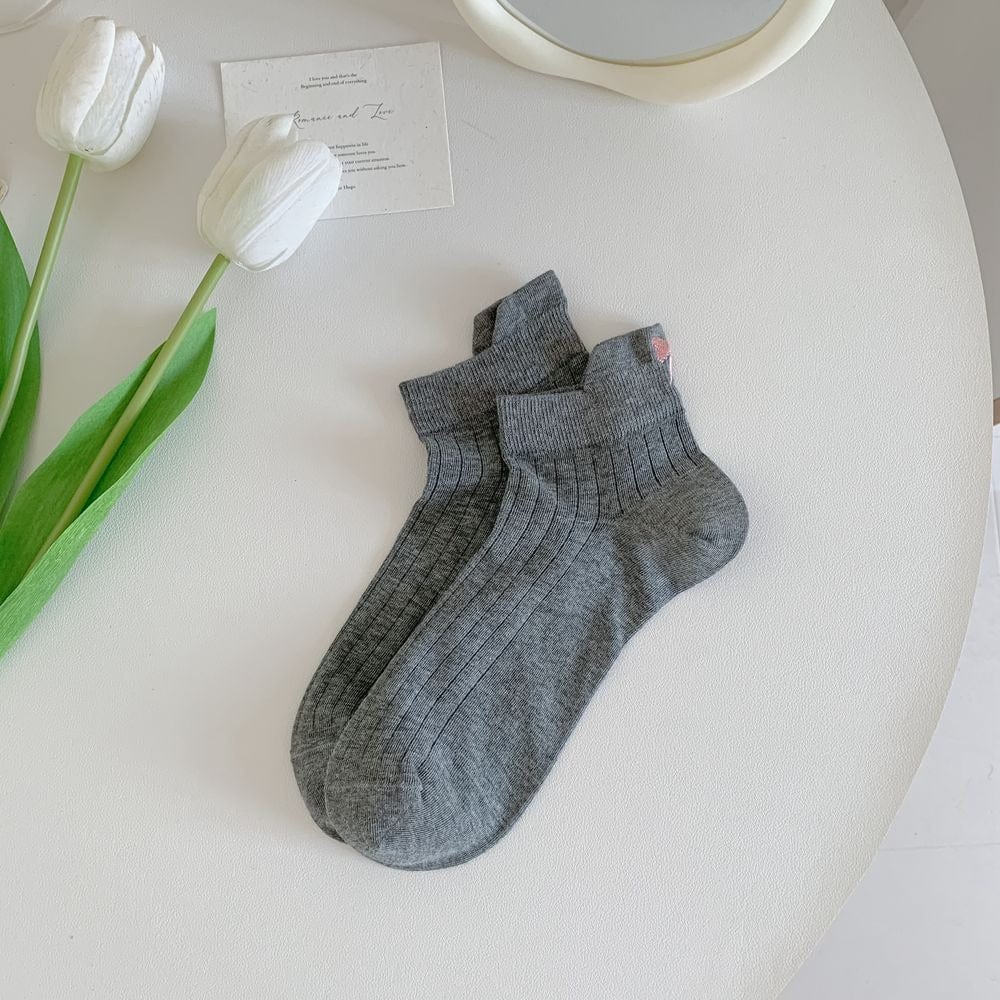 6 Pieces Solid Color Bow Socks