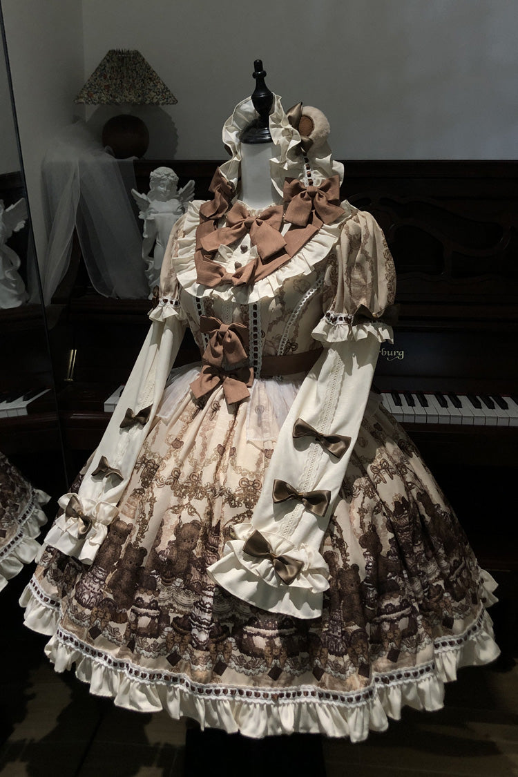 Daily Sweet Lolita Dress with Round Collar and Short Sleeves