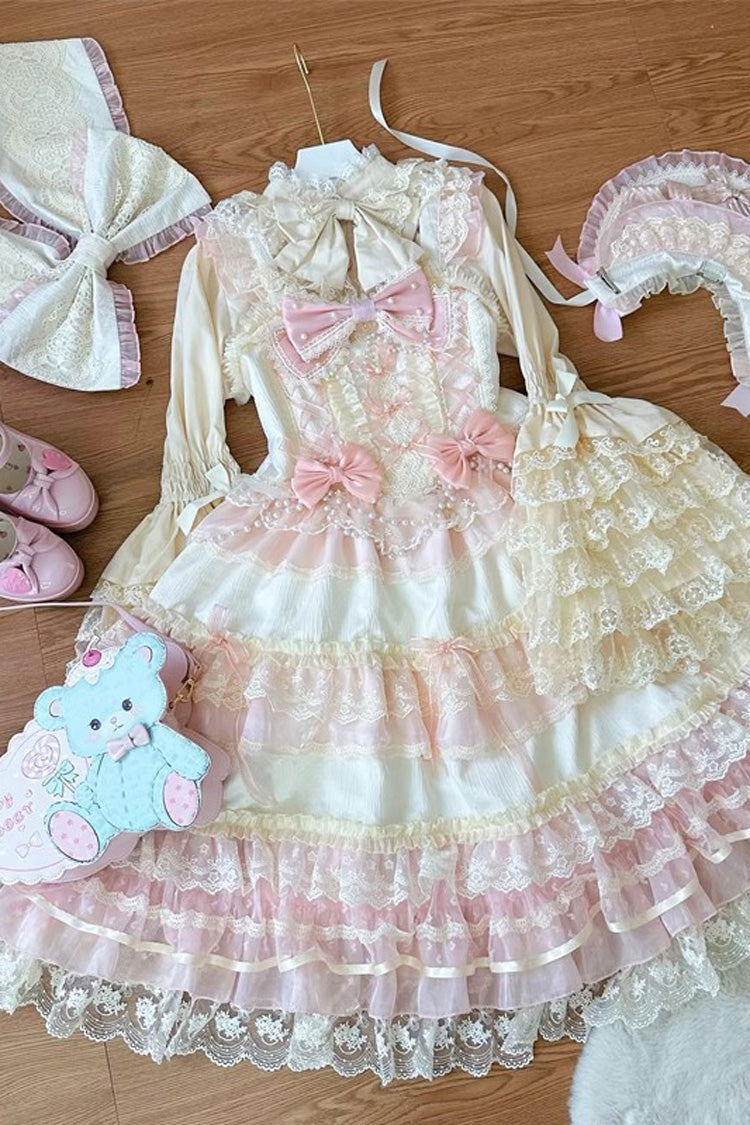 Star Love Song Ruffle Hanayome Bowknot Lace Sweet Lolita Jsk Dress