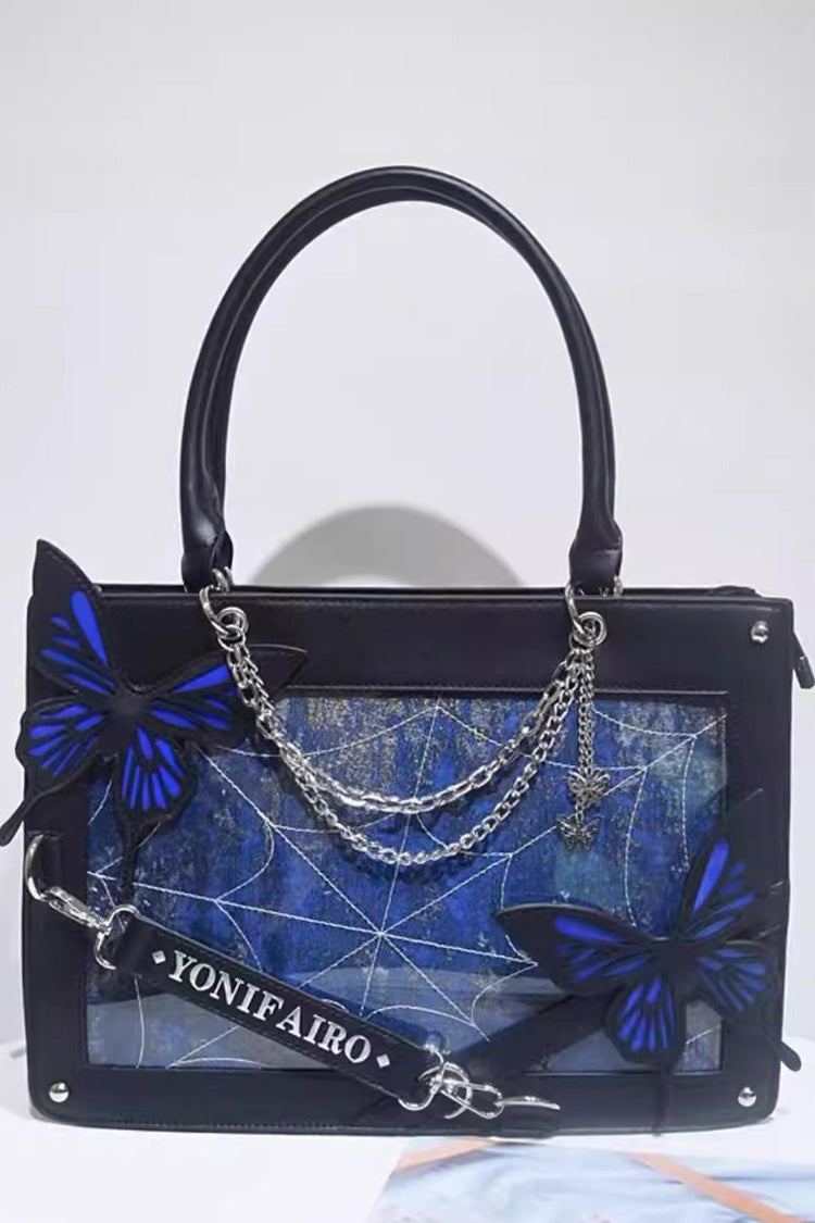 Gothic Lolita Shoulder Itabag with Butterfly Motif - Fourteen Shades