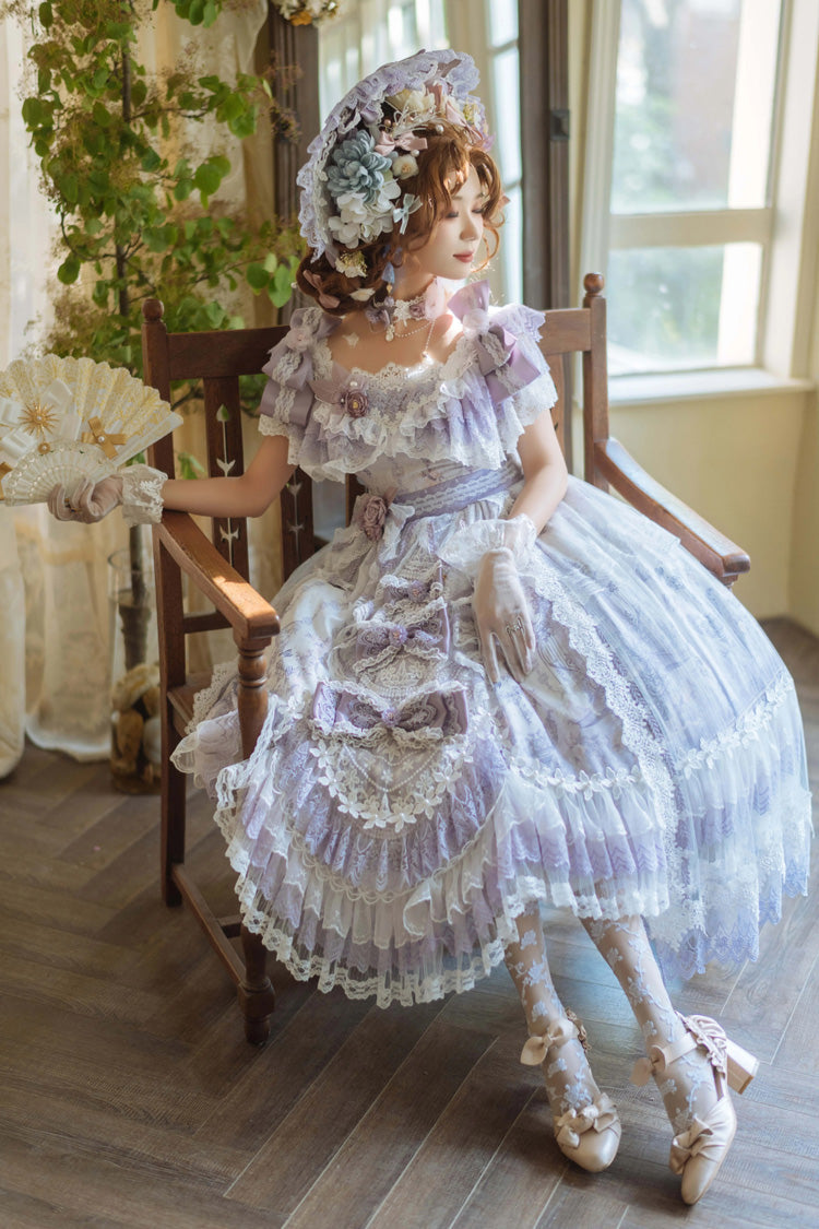 Azure Secret Realm Key Gorgeous Wedding Princess Sweet Lolita Set