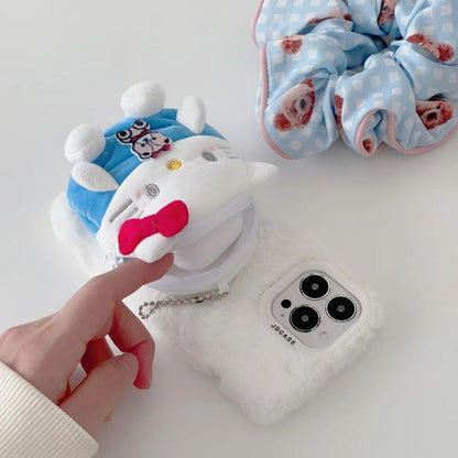 Étui portefeuille en peluche pour téléphone portable KI498