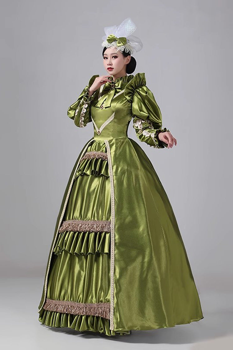 Victorian Princess Dress with Ruffle Cardigan - Medieval Court Style - Triple Hue