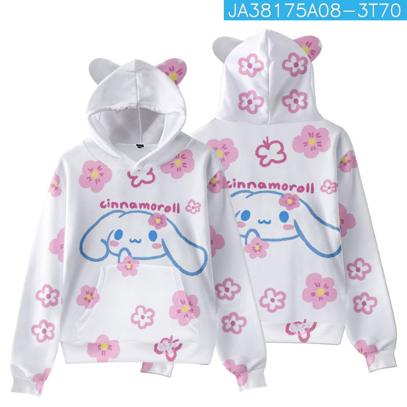 Pull à capuche pour enfants avec imprimé Cinna mignon KI596