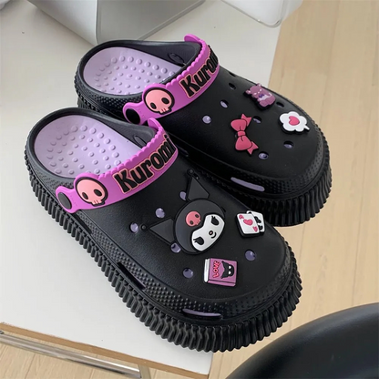 Schöne Kawaii warme Plüschschuhe mit Löchern - Kimi