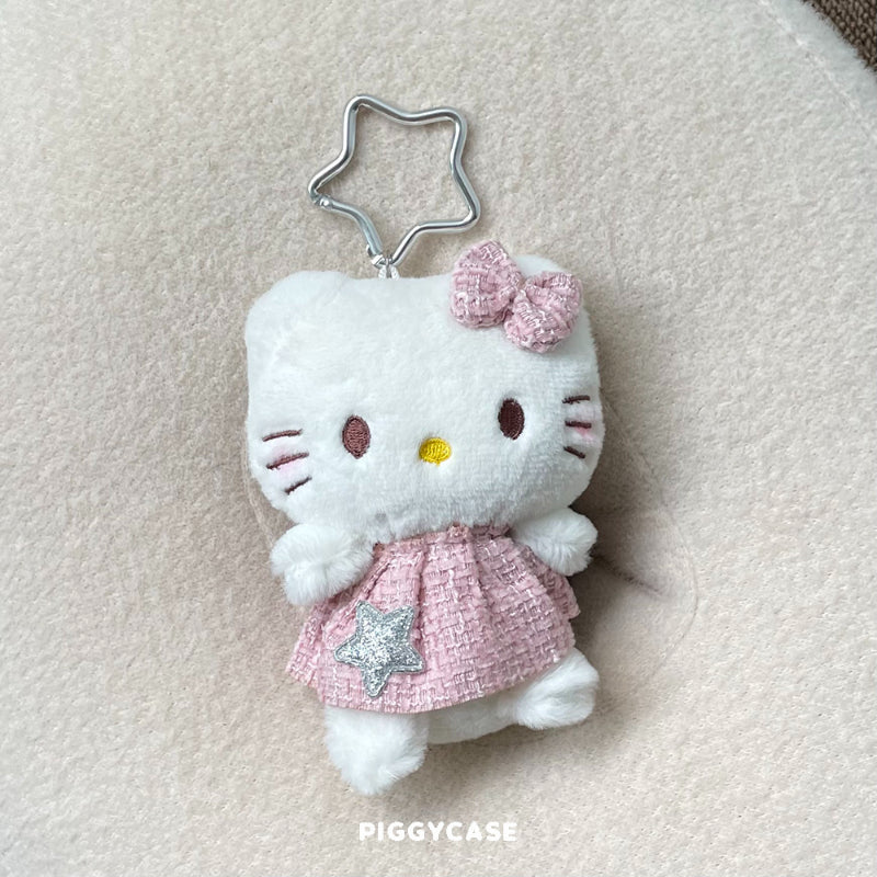 Porte-clés en peluche Chaton avec robe KI416