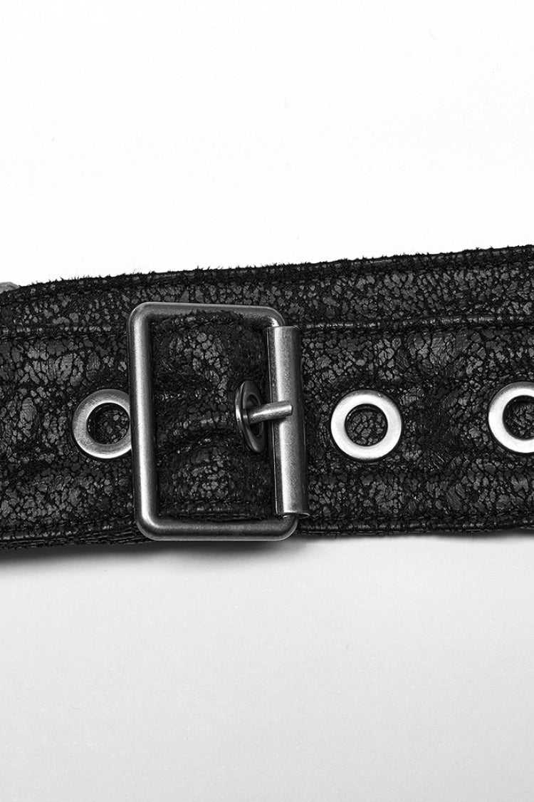 Charcoal Steampunk Shoulder Harness with Embroidery - Gothic Edge