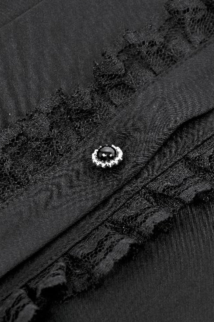 Lolita Dress with Bow Trim and Lace-Up Front