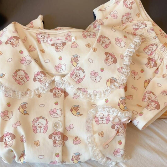 Pyjama en dentelle Miko Kitty KI472