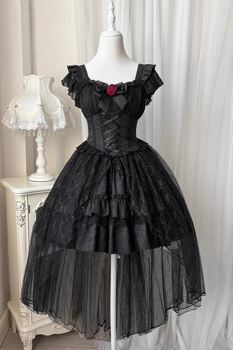 Princess Lolita Dress with Rose Bow Accents