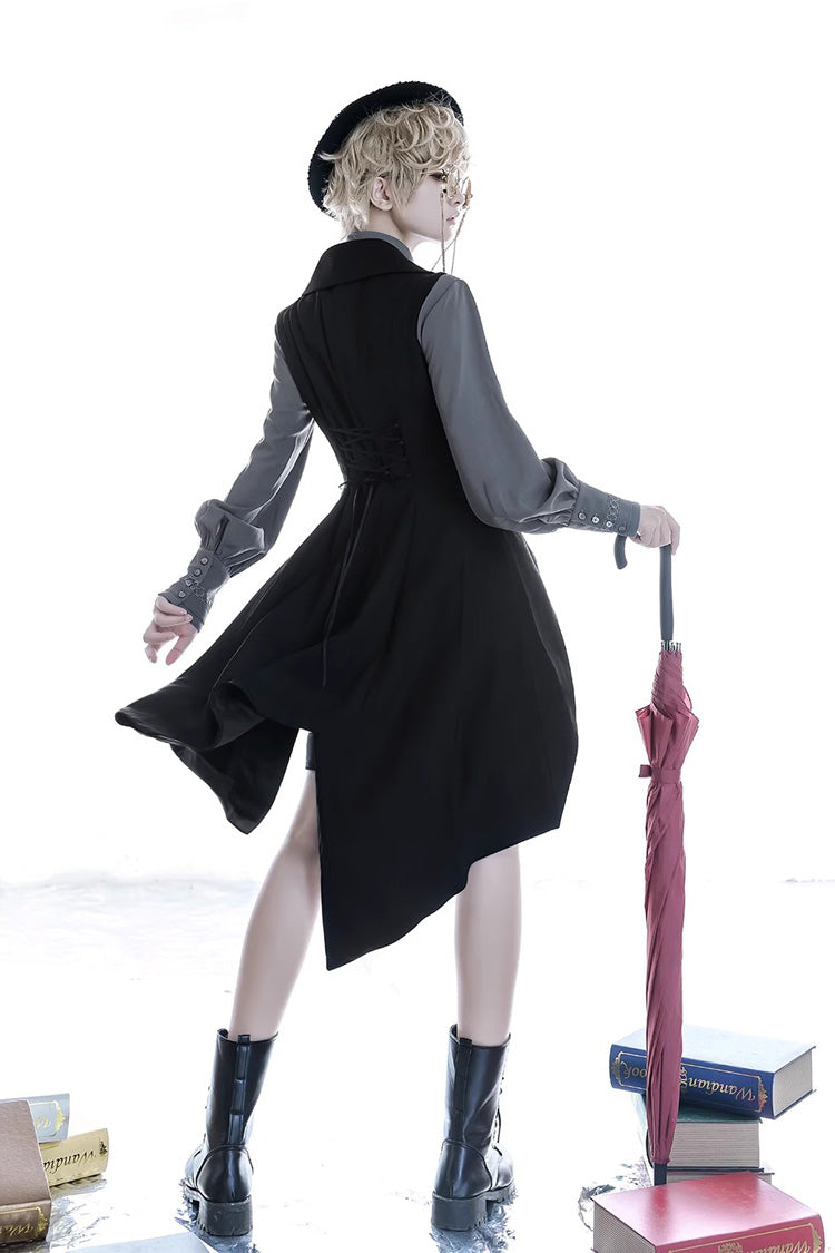 Ash-Burned Long Vest for Women - Ouji Style - Gothic Edge