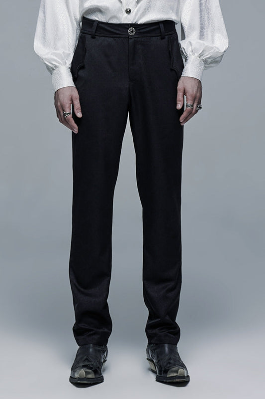 Men's Gothic Pants with Bat Pocket Decoration in 2 Colors