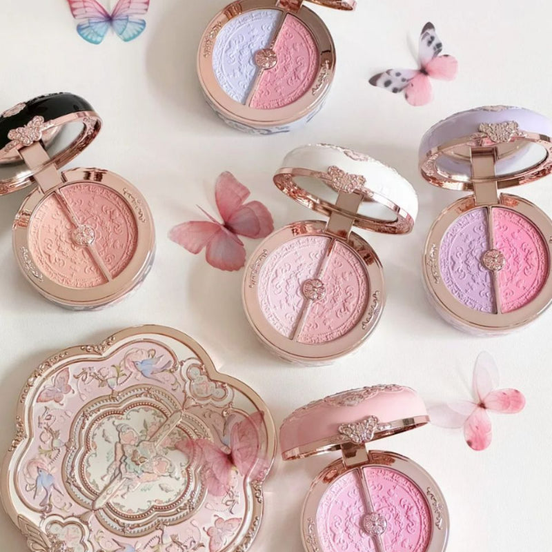 Butterfly Floral Double Color Blush