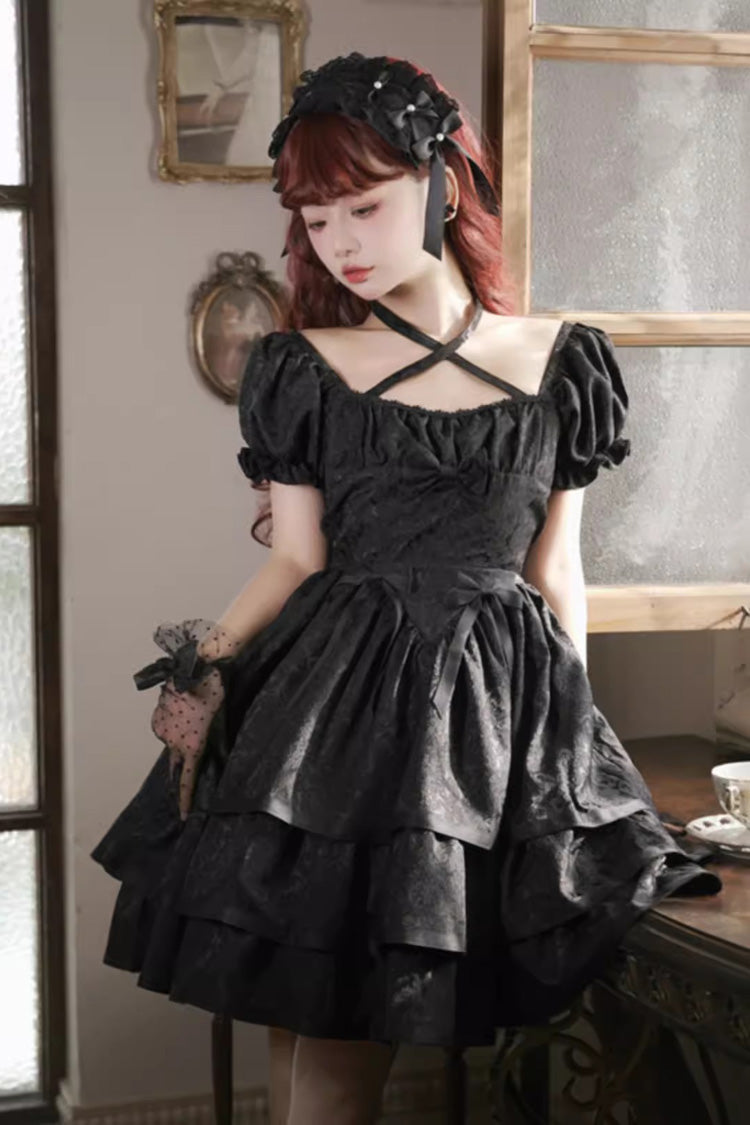 Princess Ruffle Bowknot Gothic Dress