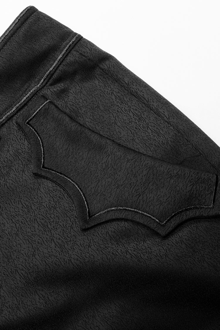 Men's Gothic Pants with Bat Pocket Decoration in 2 Colors