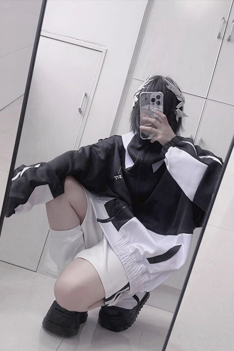 Cute Long-Sleeve Printed Jirai Kei Blazer - 2 Variants