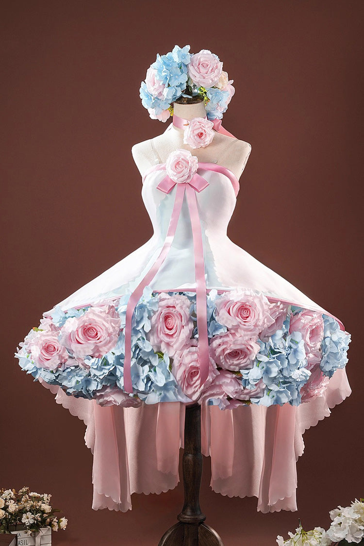 Cardcaptor Sakura Sleeveless Bow Flower Fairy Anime Cosplay Lolita Set