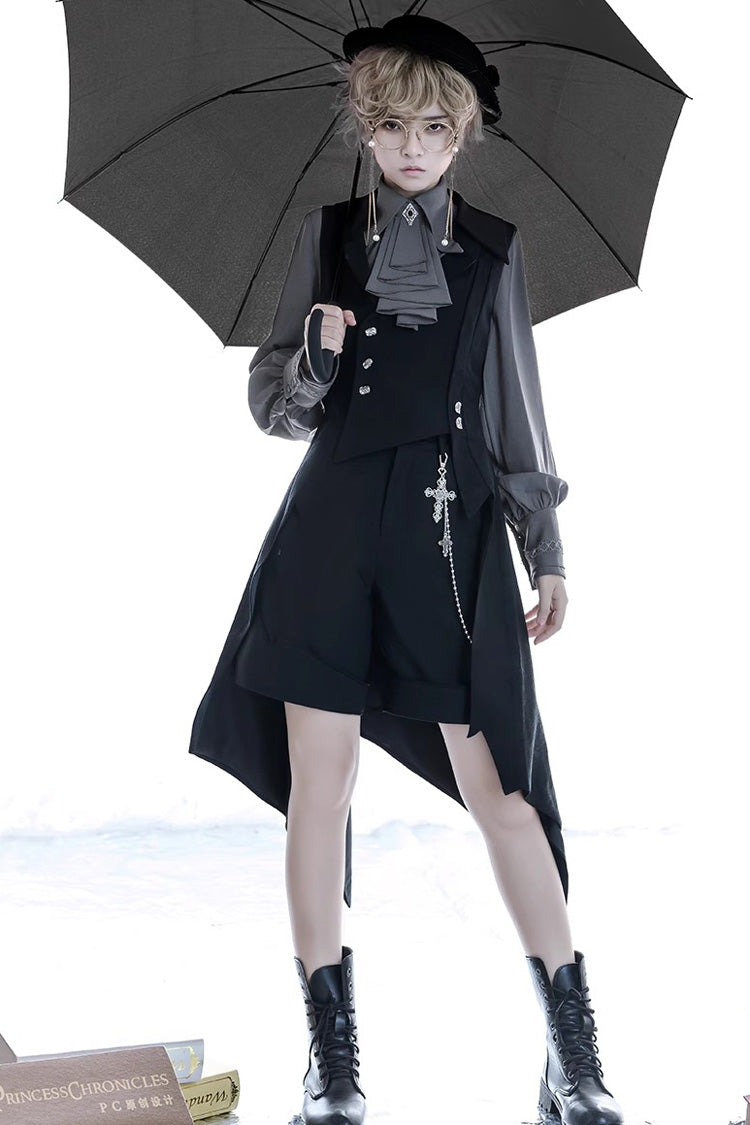 Ash-Burned Long Vest for Women - Ouji Style - Gothic Edge