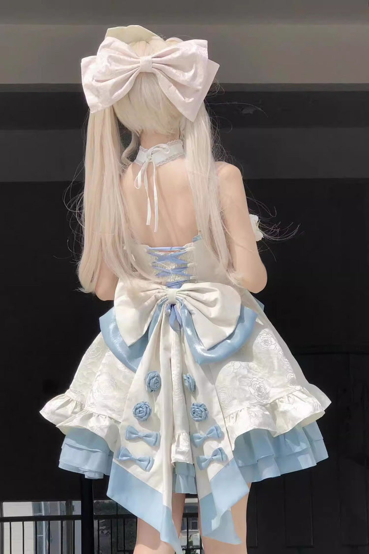Printed Ruffle Bowknot Sweet Princess Lolita Jsk Dress