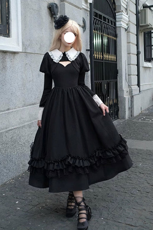 Gothic Lolita JSK Dress with Jacquard Pattern