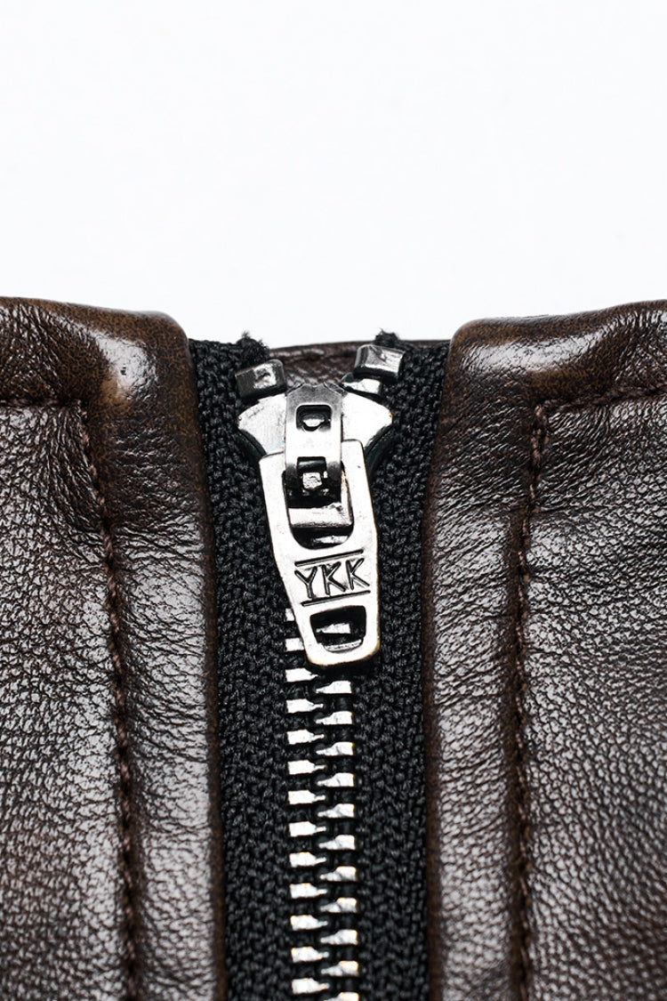 Steampunk Side Zipper Skirt with Faux Leather Buckle
