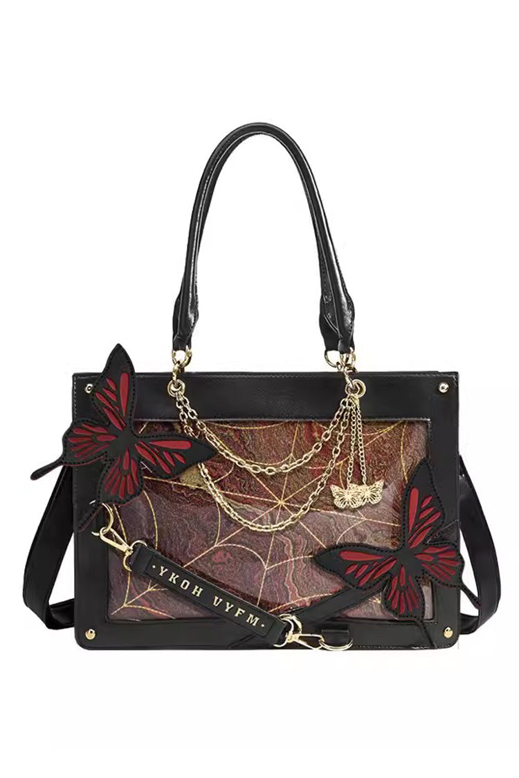 Gothic Lolita Shoulder Itabag with Butterfly Motif - Fourteen Shades