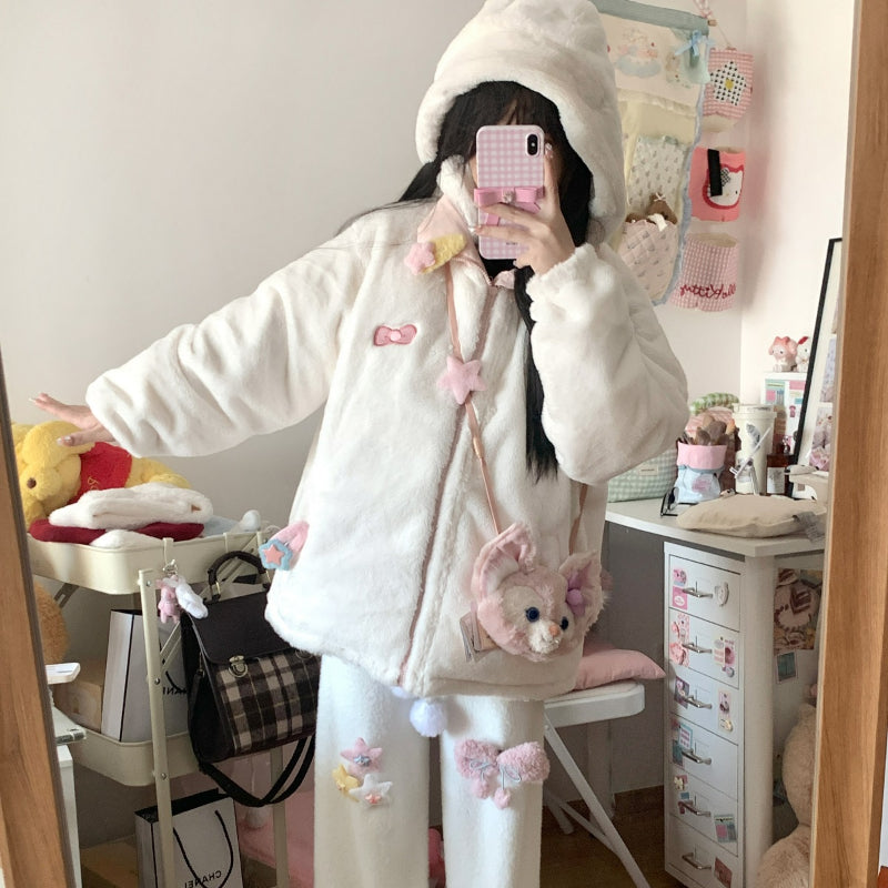 Two Sides Fluffy Kitty Puff Jacket SK591