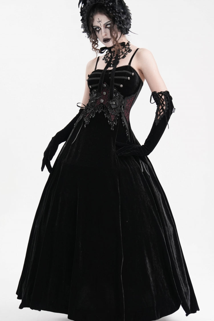 Lace-Up Gothic Slip Wedding Dress