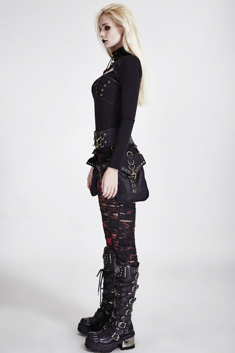 Gothic Women's Sheer Fitted Leggings - Long Length